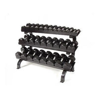 Troy (5-75 lb) Rubber Dumbbell Set & Rack - Buy & Sell Fitness