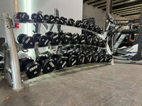 Troy 12-Sided Urethane Dumbbells w/ 3 Tier Rack - Buy & Sell Fitness