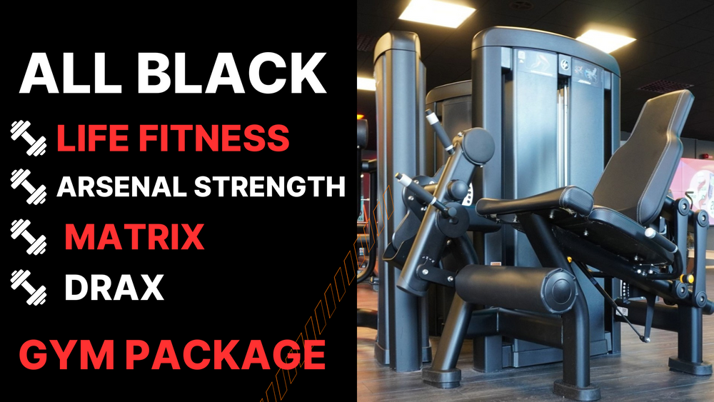 All *BLACK* Life Fitness Insignia / Hammer Strength / Arsenal / Matrix Strength Gym Package + Cardio + Free Weight - Buy & Sell Fitness