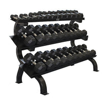 Troy VTX (5-75 lb) Rubber Dumbbells & Rack - Buy & Sell Fitness
