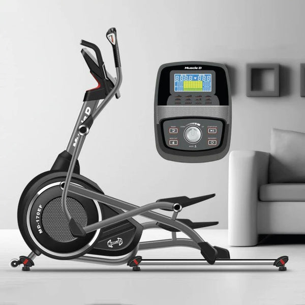 Light Commercial Elliptical Trainer - Muscle D Fitness - LED Display - Upper and Lower Body Movement - Heart Rate Monitor - Buy & Sell Fitness