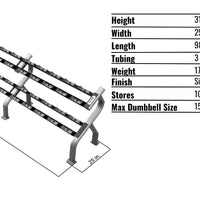 Troy 10-Pair Dumbbell Rack