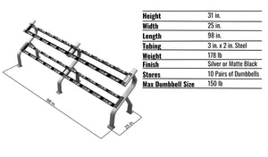 Troy 10-Pair Dumbbell Rack