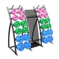 Troy (20-Pack) Colored Cardio Pump Set & Rack - Buy & Sell Fitness
