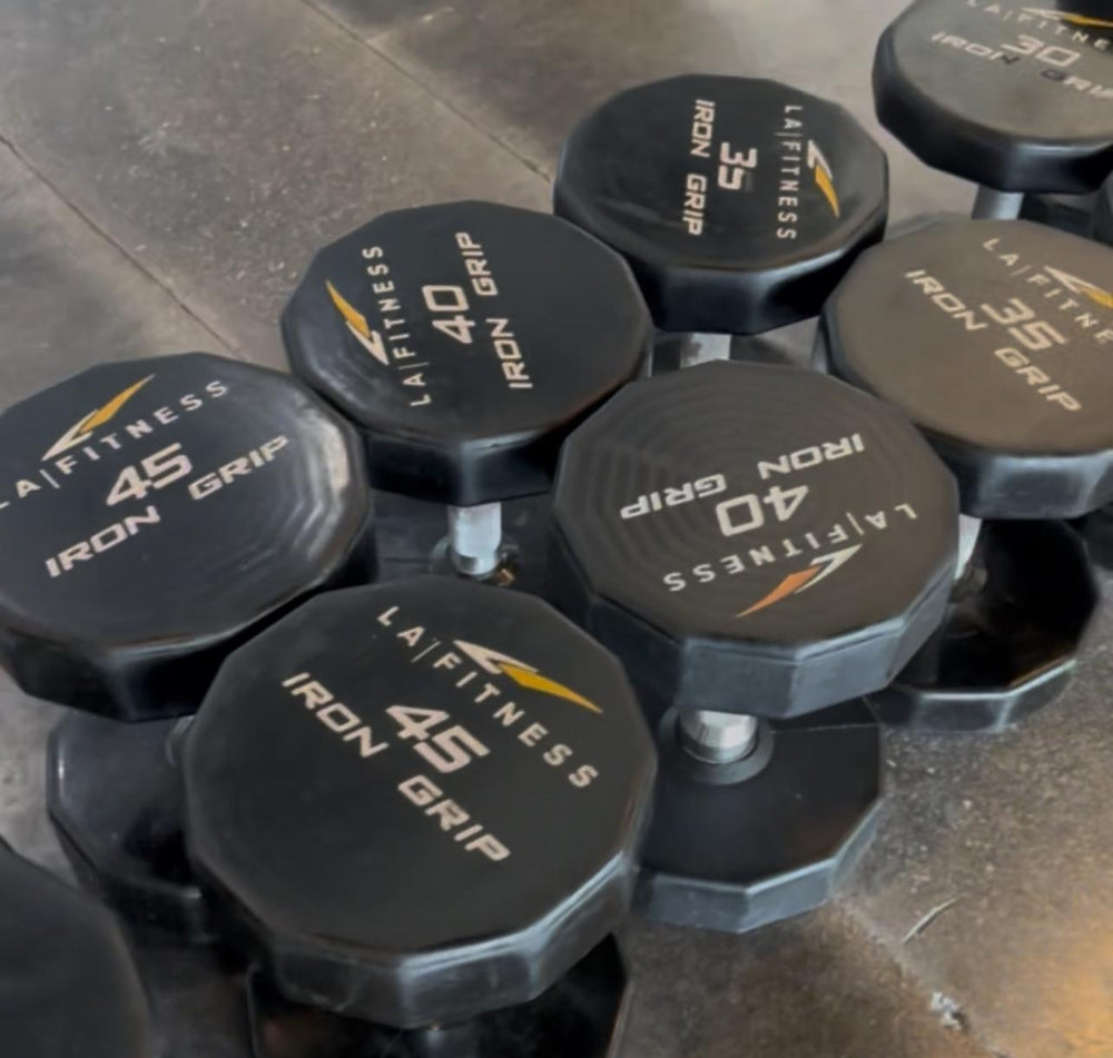 Iron Grip Urethane 5-50lb Dumbbell Set (15 Pairs 690lbs)
