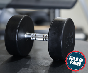 Core1 Nero Dumbbells - Premium Rubber - Pairs - Buy & Sell Fitness