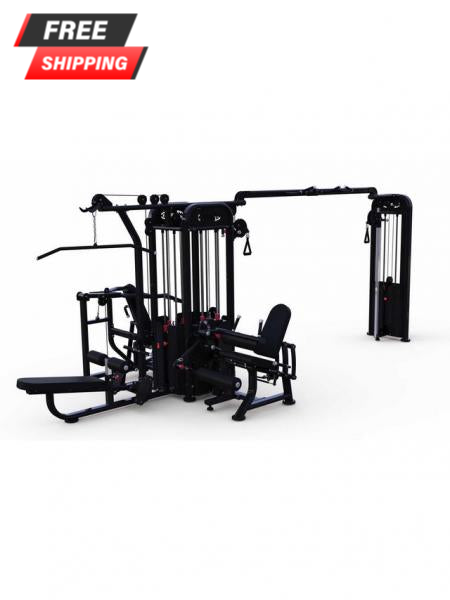 MDF Multi Series Compact 5 Stack Multi Gym Black Frame 104″ Beam with Pull Up Bars - Buy & Sell Fitness