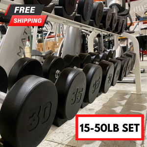 Core1 15-50lb Nero Dumbbells Set - Premium Rubber - Buy & Sell Fitness